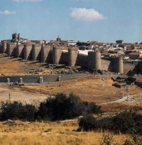 Ãvila. Veduta delle mura costruite nel sec. XI.De Agostini Picture Library / R. Cesati